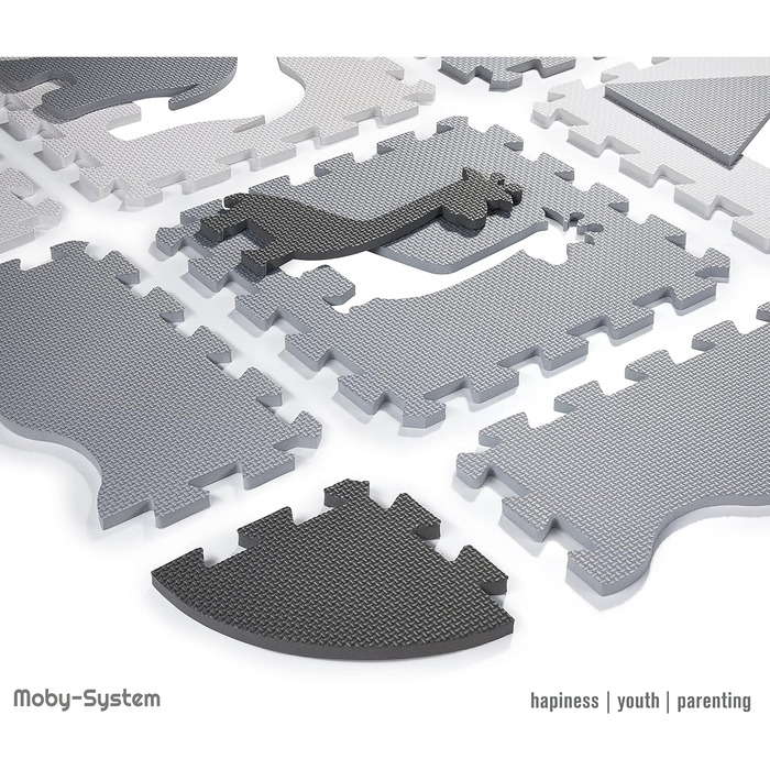 Килимок-головоломка Moby-System для немовлят, 90 см x 90 см x 1 см, ігровий килимок, без запаху, килимок великий, килимок-головоломка для хлопчиків і дівчаток, ігровий килимок без забруднюючих речовин, килимок для повзання без запаху (Pmf-3)