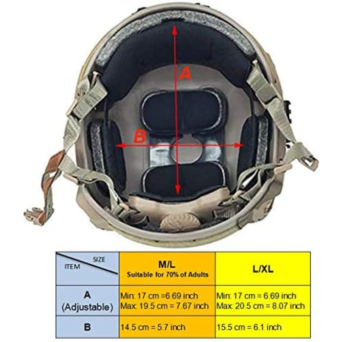 Морський страйкбольний шолом для пейнтболу - Регульований військовий відкритий тактичний захисний шолом швидкого доступу для тактичного бою армійського полювання XL FG