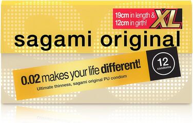 Презервативи Sagami Original 0.02 XL, ультратонкі, 12 шт