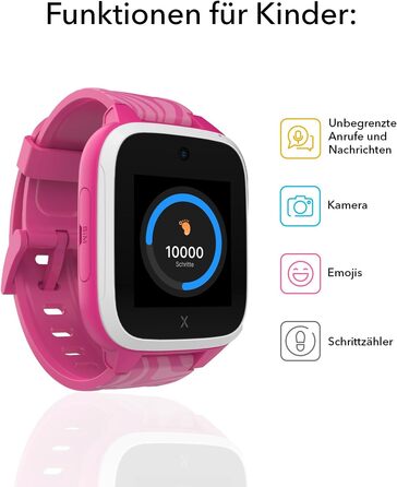 Водонепроникний дитячий годинник-телефон - 4G, дзвінки, повідомлення, шкільний режим, функція SOS, GPS, камера та крокомір - 2 роки гарантії (РОЖЕВИЙ) РОЖЕВИЙ XGO 3, 3 -