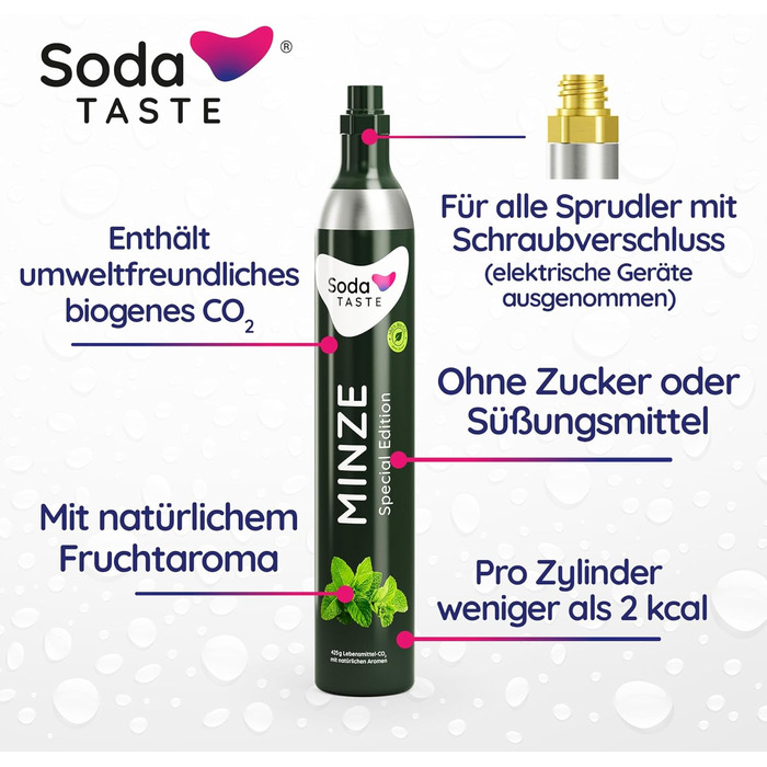 Економ-пакет Mysoda Woody - поновлюваний деревний композитний виробник газованої води з пластиковою пляшкою 1 л без BPA, класичний балон CO2 м'ятний балон CO2 (чорний)