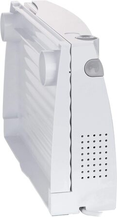 Ножовий блок Emerio 'Made in EU MS-125000, ножовий блок з нержавіючої сталі виробництва Німеччини, регульований 0-17 мм, без бісфенолу А, компактний складний, з захисним вимикачем, Eco 100 Вт, білий білий одинарний