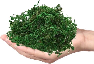 Упаковки Штучний імітаційний мох, зручний і практичний штучний зелений мох Штучний оленячий мох Імітація лишайників Підроблені зелені рослини для рослин Прикраса саду патіо, 2