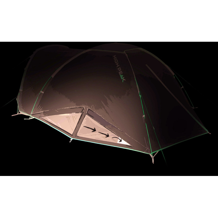 Намет чотиримісний High Peak Tessin 4.1 Deep Forest (10380)