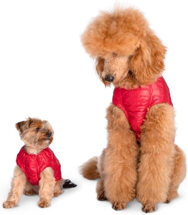 Водонепроникне пальто/дощовик/зимове пальто Selente Paw Parade для собак малих та середніх розмірів з флісовою підкладкою (вироблено в ЄС), малинове, розмір 3