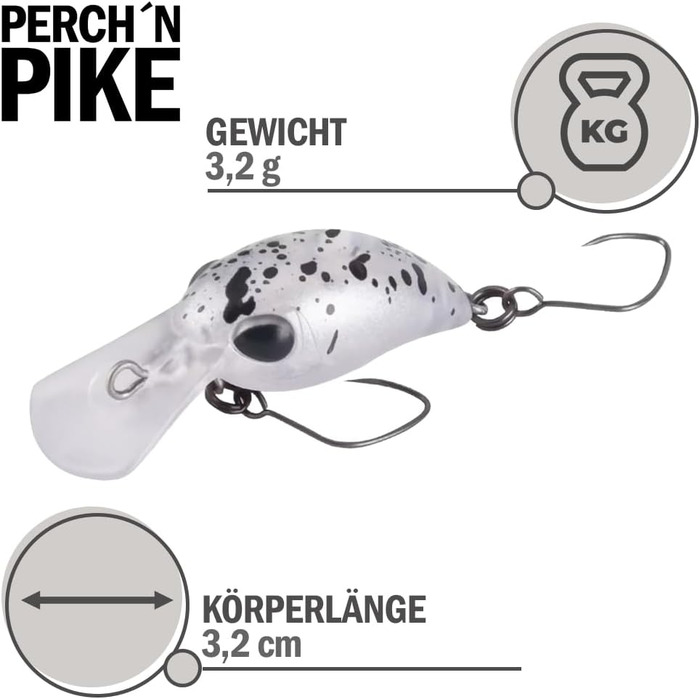 Набір з 5 приманок для форелі з коробкою для снастей, 3,2 см міні-воблери 3,2 г, штучні приманки для форелі та окуня, рибальські аксесуари різних кольорів для рибалок-хижаків, набір 1 - 3,2 г/3,2 см