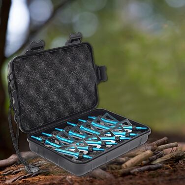 Наконечники стріл 100 гран (вкручувані) — для зовнішнього використання, сині, 12 шт. + пластиковий кейс