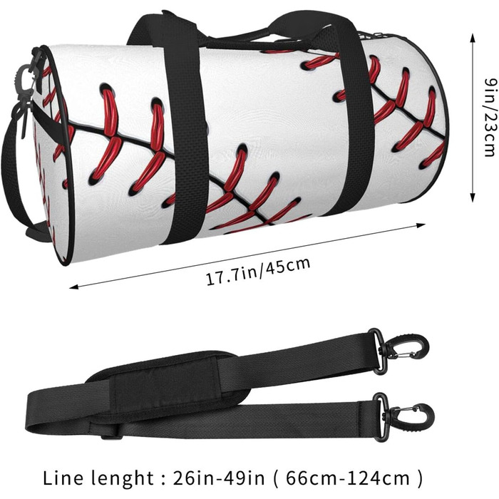 Спортивна дорожня сумка Baseball Lace, для фітнесу та подорожей, велика місткість, унісекс, ідеальна для коротких поїздок та вихідних