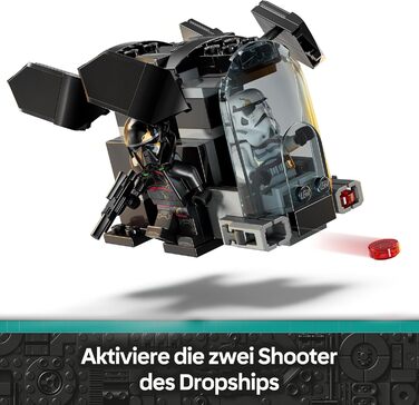 Бойовий набір Смертельний штурмовик та нічний штурмовик LEGO Star Wars 75412 конструктор із десантним кораблем та 4 мініфігурками з бластерами подарунок колекціонера для хлопчиків віком від 6 років та шанувальників Асоки.