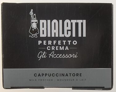 Ємність 240 мл, 500 Вт, 1 чашка Нержавіюча сталь, сріблясто-чорний один розмір срібло, 0004430 Montalatte Elettrico