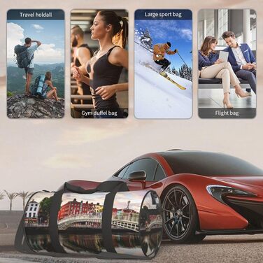 Містка дорожня сумка-мішок, спортивна сумка для подорожей Дублін, чорна, універсальний розмір