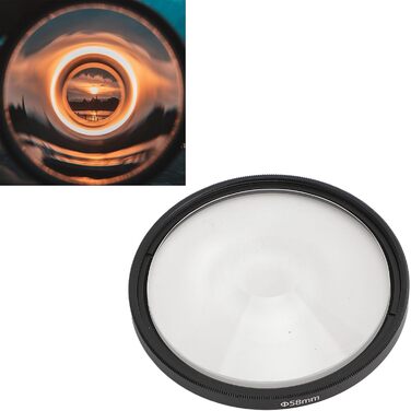 Міліметровий призматичний фільтр обєктива, призматичний обєктив із тунельним спотворенням зору, фільтр ефекту розмиття вихрової призми, спіральний гало-фільтр обєктива камери для фотографії, 55-