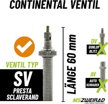 Комплект з 3 камер Continental Cross SV60 28 дюймів 32/47-622 з 3 монтажними манетками MSZweirad