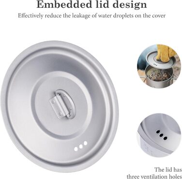 Одностінна титанова кружка Boundless Voyage з кришкою, складна ручка, для активного відпочинку на природі, кемпінгу, надлегка, для води, чаю, кави, 750 мл, 750 мл, 1 упаковка