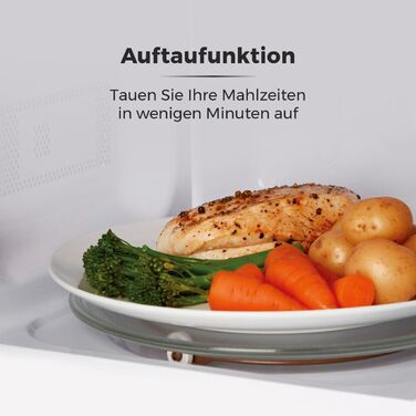 Ручна мікрохвильова піч Tower T24034WHT 20 літрів 700 Вт з 5 рівнями потужності та таймером на 35 хвилин - мікрохвильова піч біла