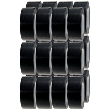 Чорна клейка стрічка 24 рулони клейкої стрічки 48 мм x 45 м Водонепроникна Універсальна стрічка для використання всередині та зовні приміщень Міцна упаковка з 24 шт.