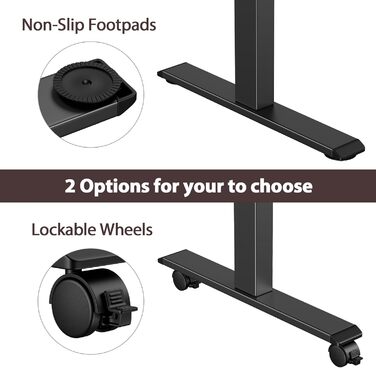 Електрично регульовані по висоті ніжки столу з потужним двигуном, регульована по висоті рама столу з колесами, рама столу з 3 налаштуваннями пам&39яті та функцією захисту від зіткнень 72-116 см