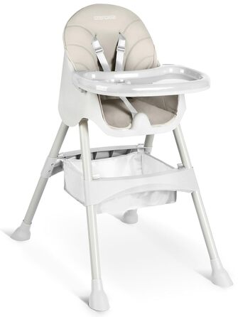Стільчик для годування Ricokids дитячий 3в1 від 6 місяців Обідній стілець З ременем безпеки Складаний Легкий у догляді Регульована