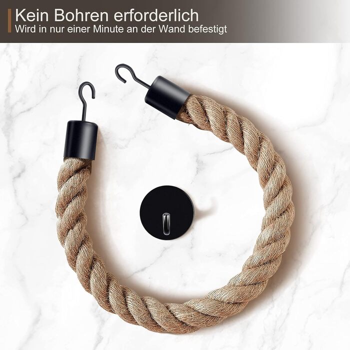 Тримач для туалетного рулону без свердління, вінтажний, самоклеючий шнур, тримач для туалетного рулону, тримач для рушників, трима