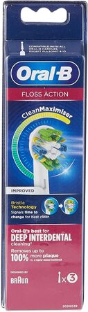 Щітки Oral-B FlossAction з технологією CleanMaximiser, 3 шт. и білі 3 шт. и (1 упаковка)