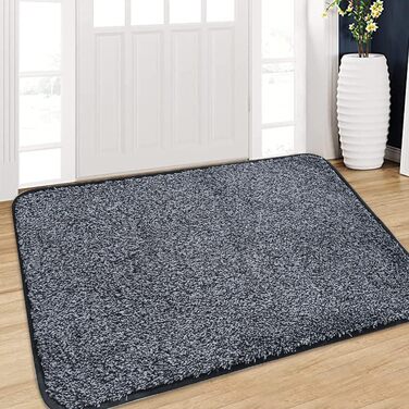Килимок для дверей COSY HOMEER для приміщень 50 x 80 см, м'який абсорбуючий і брудовідштовхуючий килимок нековзний, низькопрофільн