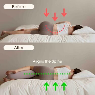 Подушка для вагітних bbhugme Pregnancy Pillow нагороджена подушка для вагітних та годування грудьми, а також подушка для підтримки всього тіла з наволочкою кольору пилу та рожевого