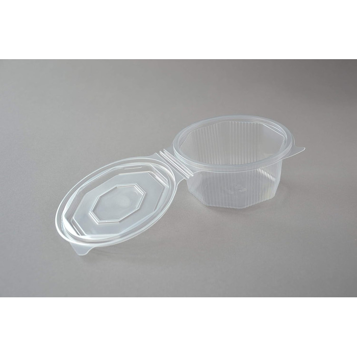 Звичайна побутова восьмикутна коробка, 500 мл. Восьмикутна коробка з відкидною кришкою (одноразова), сучасна, пакувальна коробка, контейнер, 400 штук, 500 мл, пластик, рекомендується ручне миття.