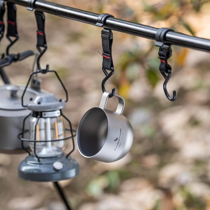 Мл титанова чашка для еспресо, двостінна кружка для лате, капучино, какао, металева чашка для чаю, для кемпінгу на свіжому повітрі, для подорожей, надлегка, міцний посуд для напоїв (титановий колір Ti3086D), срібляста, 200