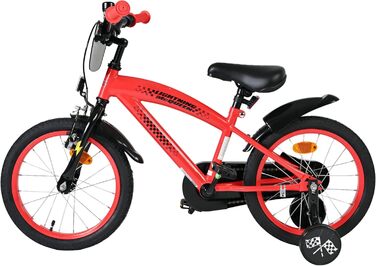 Дитячий велосипед Volare Disney Cars 16 дюймів 46 років Ручні та американські гальма Допоміжні колеса Захист ланцюга Регульоване сідло Подарунок для дівчаток та хлопчиків