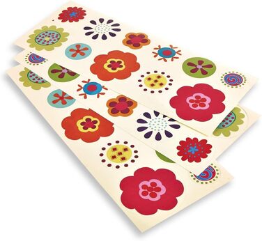 Дитячий комплект сидіння Zeller 13450, 3 предмети, МДФ, стіл 59 x 47 x 45 см, стілець 28 x 28 x 51,5 см, білий з декоративними наклейками