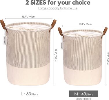 Брезентовий кошик для білизни Sea Team Stripe Pattern Брезентовий тканинний кошик для білизни, що складається, з ручками зі шкіри