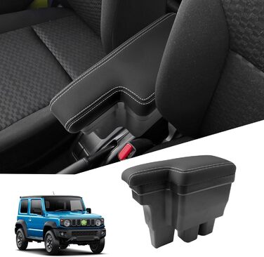 Сумісний з Suzuki Jimny JB64 JB74 2019-2024 Коробка для зберігання на центральній консолі, Органайзер Jimny Armrest Центральний підлокітник Бардачок Arm Elbow Support Відсік для зберігання Jimny Аксесуари