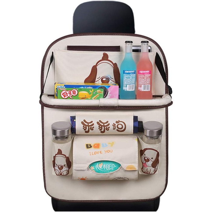 Міцний автомобільний захист спинки автомобіля KUANDARMX для дітей на задньому сидінні, планшет-органайзер для дітей та немовлят, с