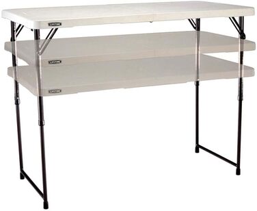 Складаний стіл Lifetime 4428 з регульованою висотою для кемпінгу та інших потреб, 121,9 x 61 x 61-91,4 см. см, 121,9 x 61 x 91,4 см