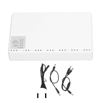 Міні-UPS акумулятор резервного живлення 8800/10400 mAh, 5V, 9V, 12V, безперебійне живлення для камер, роутерів, модемів, резервне живлення 85-265V, 8800 mAh (Європейська вилка)