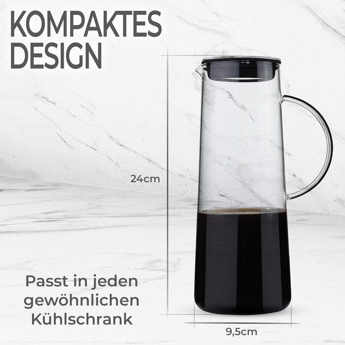 Кавоварка 8 чашок, скло, чорний, 0000045017 Aroma Brew