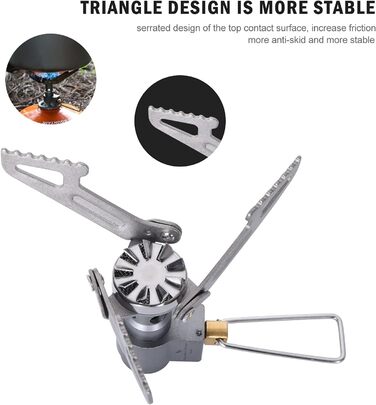 Вт Кемпінгова газова плита Міні-газова плита з титанового сплаву Похідна плита Портативний пальник Ультралегка кишенькова духовка