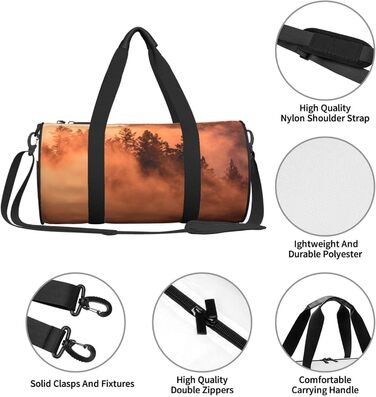 Спортивна сумка для подорожей Захід Сонця, чорна, універсальний розмір