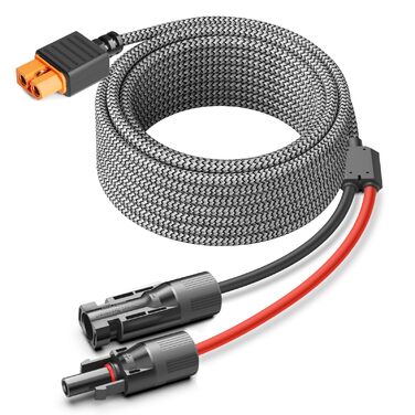 Сонячний зарядний кабель KFD, сонячний штекер до сонячного кабелю XT60i для портативної електростанції EF ECOFLOW DELTA 2 Max DELTA 3 Plus RIVER 2 MAX Anker SOLIX C300 DJI Power 1000 16AWG подовжувач, зарядний кабель