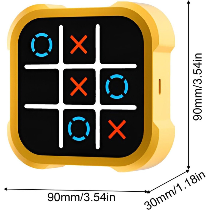 Електронна гра хрестики-нулики, хрестики-нулики болт, цифрова гра хрестики-нулики, портативна ігрова приставка для дітей, кумедна шахова дошка гра непосида іграшка для хлопчиків і дівчаток жовтого кольору