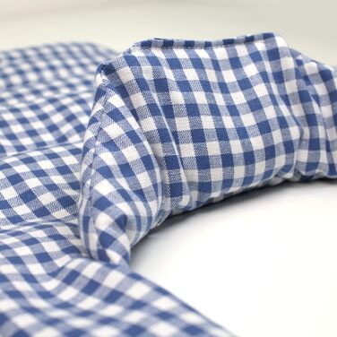 Подушка для шиї та шийного відділу хребта - шия плечі спина - синьо-біла - подушка для шиї з органічного зерна спельти - подушка з підігрівом - подушка з органічного зерна спельти для шиї та плечей