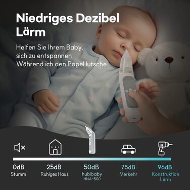 Електричний назальний аспіратор HubiBaby Large Flow, назальний аспіратор для немовлят, відсмоктувач козявок, очищувач носа для нем