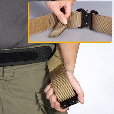 Тактичний ремінь з лазерним різанням 5 см, регульований бойовий ремінь із внутрішньою/зовнішньою системою ременів та застібкою на липучці, ремінь для страйкболу, тренувань на природі та тактичних тренувань M CB