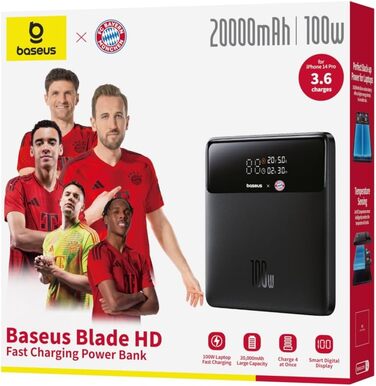 Зовнішній акумулятор QC 4.0 швидкий зарядний пристрій, Blade HD для ноутбуків, MacBook, iPad, iPhone 15, Switch, Steam Deck, Samsu