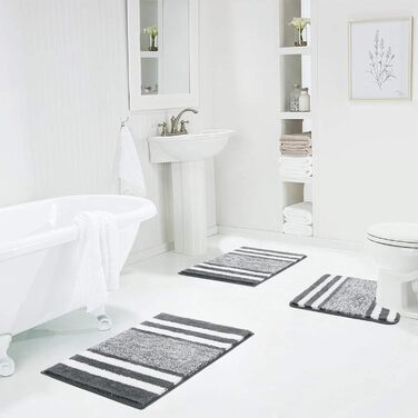 Ультра товстий килимок для ванної Набір килимків для ванної 3 шт. м'який килимок для душу з високим ворсом Килимок для ванної Кили