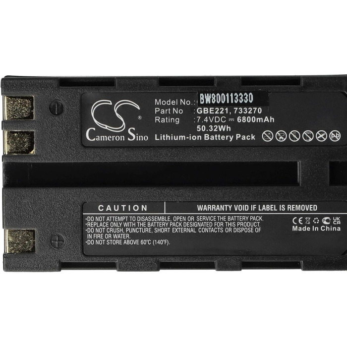 Акумулятор VHBW, сумісний з лазерним вимірювальним приладом GeoMax Zoom ZT80, ZT80, Zoom 80 (6800 мАг, 7,4 В, літій-іонний)