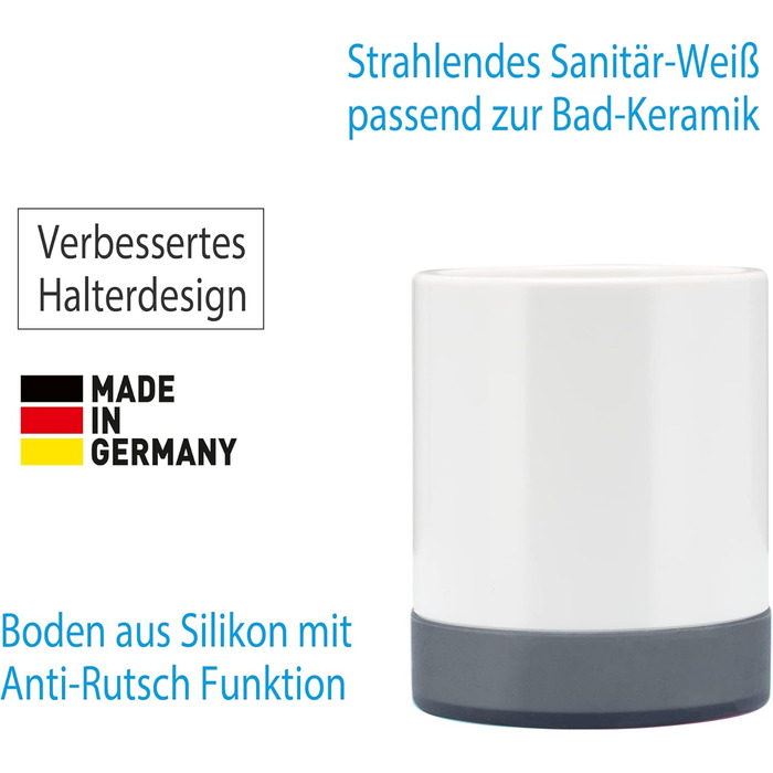 Силіконова щітка для туалету LOOMAID з ефектом лотоса - Зроблено в Німеччині - Щітка для туалету, щітка для туалету з протиковзким