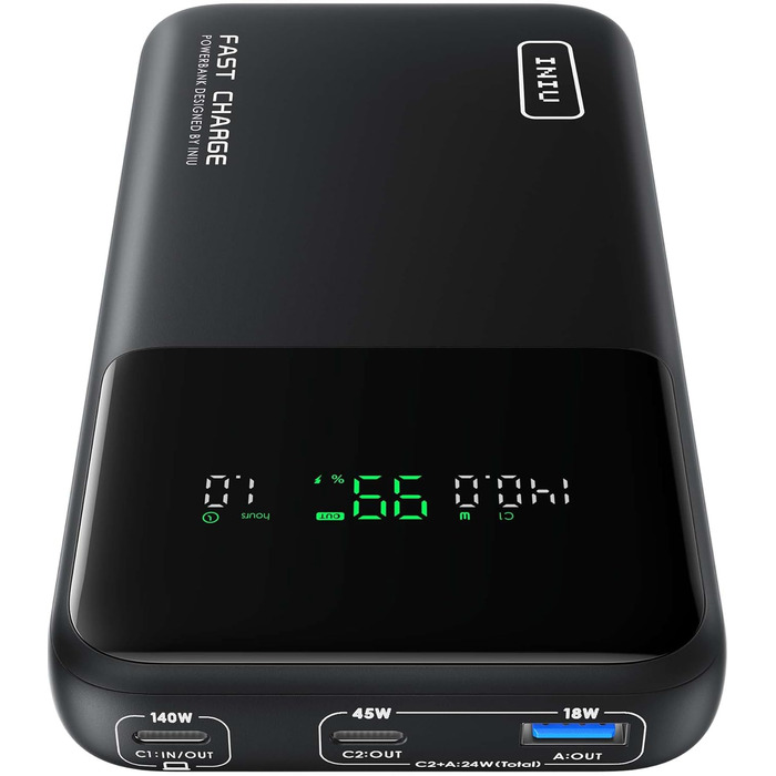 Невеликий, але потужний вхід і вихід USB C для телефону та ноутбука, зовнішній акумулятор для мобільного телефону для MacBook Pro