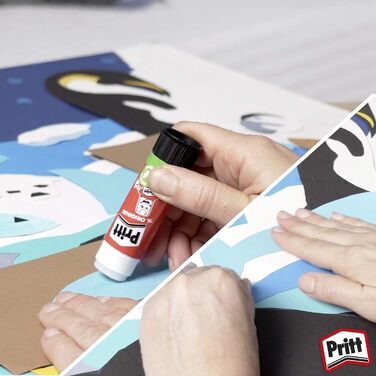 Клей-олівець Pritt, безпечний і зручний для дітей клей для мистецтва та рукоділля, міцний клей для шкільного та канцелярського приладдя, ручка Pritt 24x22 г одинарна