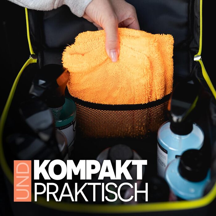 Сумка для автохімії Nuke Guys Мала Зручна сумка для багажника з липучкою для надійної фіксації Органайзер для зберігання засобів догляду за автомобілем Автомобільна сумка в багажник, мала